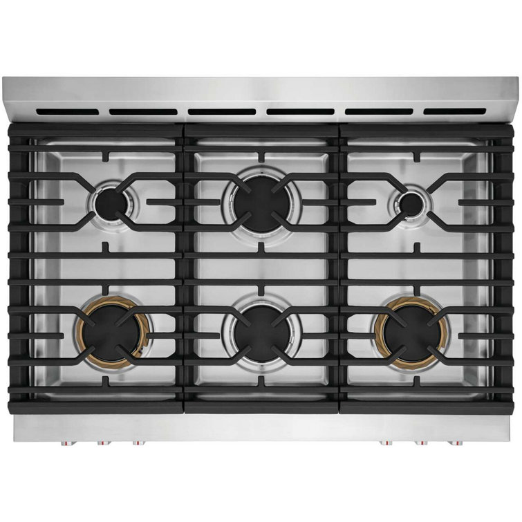 36" Stainless Steel Dual-Fuel Convection Range with Air Fry