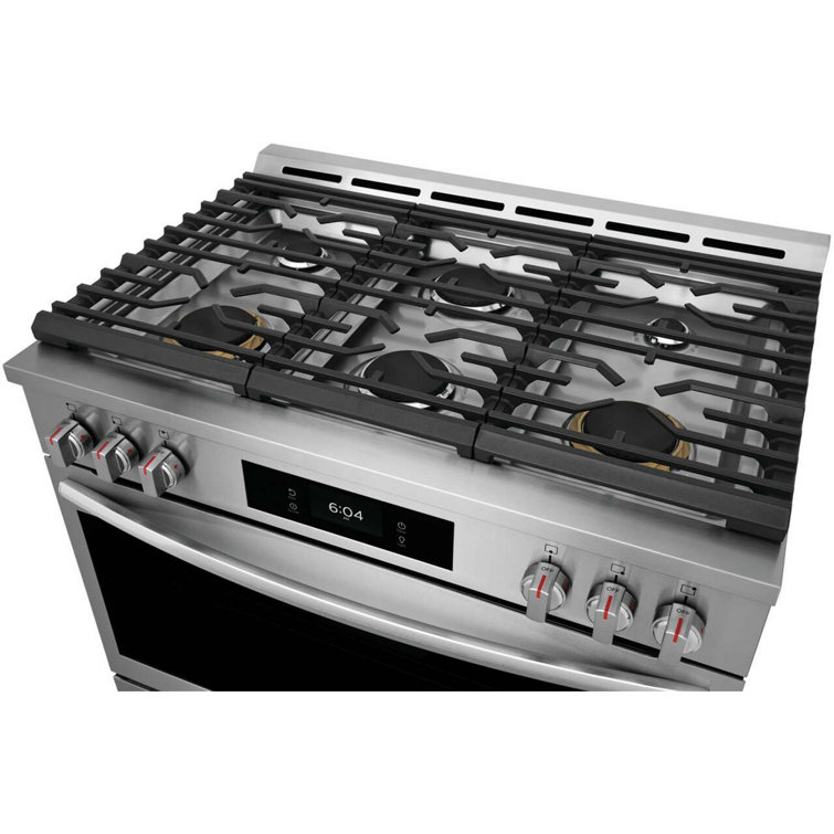 36" Stainless Steel Dual-Fuel Convection Range with Air Fry