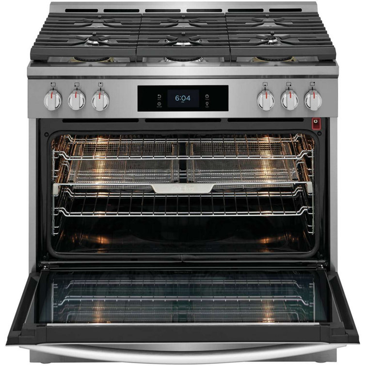 36" Stainless Steel Dual-Fuel Convection Range with Air Fry