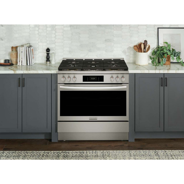 36" Stainless Steel Dual-Fuel Convection Range with Air Fry