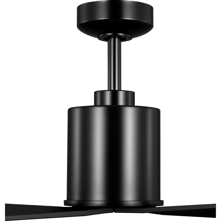 Paso 60'' Matte Black Industrial Ceiling Fan with Remote