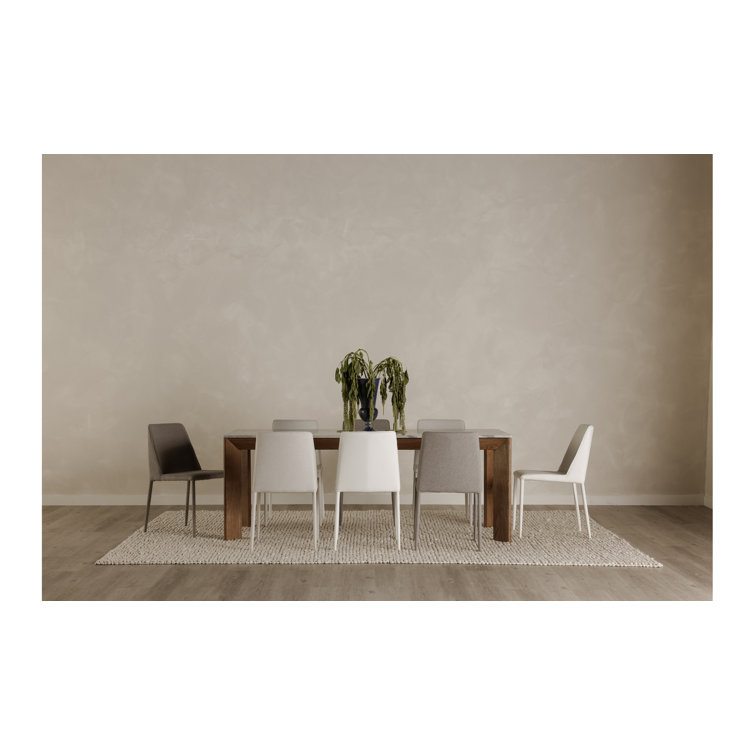Gray Upholstered Metal Frame Side Chair Set of 2