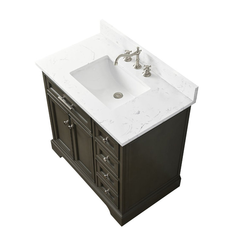Thompson 36'' Silver Gray Freestanding Bathroom Vanity