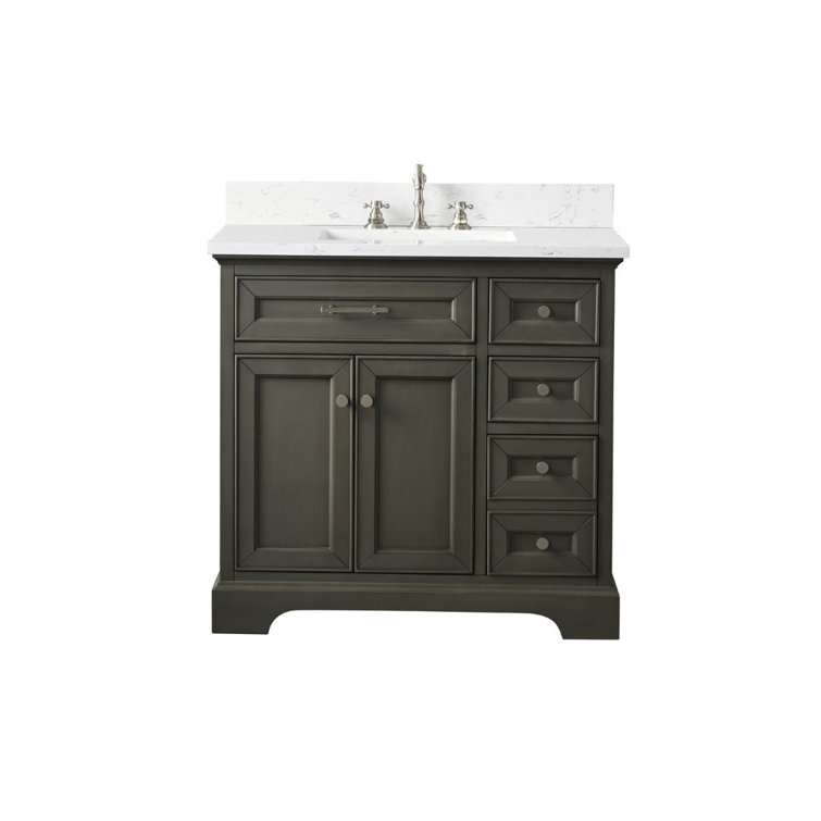 Thompson 36'' Silver Gray Freestanding Bathroom Vanity