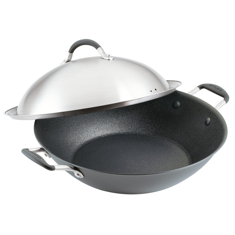 Graphite 14'' Nonstick Aluminum Wok with Stainless Steel Lid