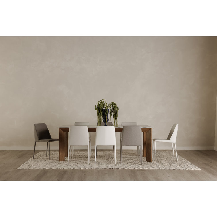 Gray Upholstered Metal Frame Side Chair Set of 2