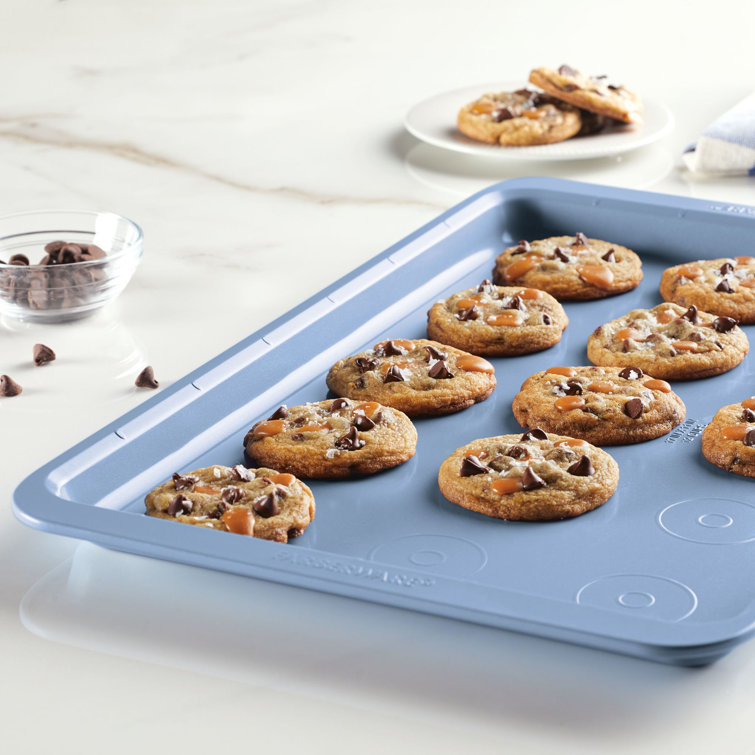 Blue Nonstick Steel 11" x 17" Cookie Sheet Set