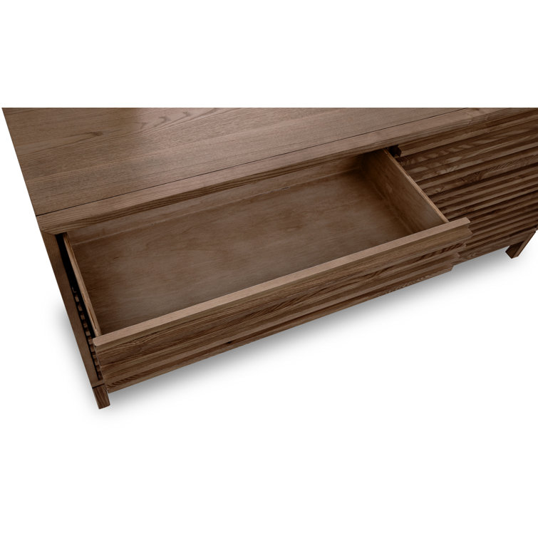 Walnut Double Dresser with Dovetail Drawers and Ball Bearing Glides