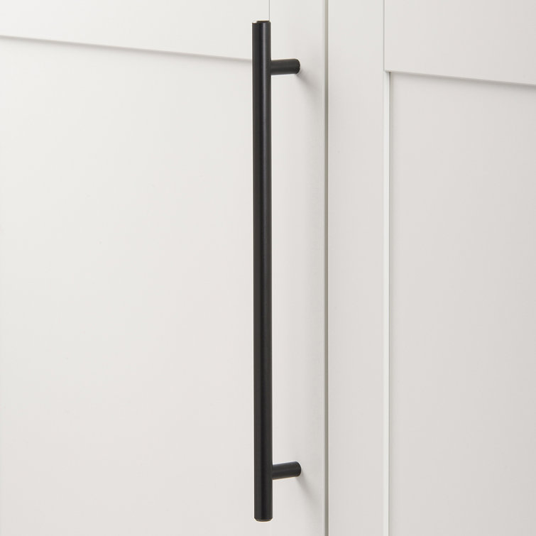 Matte Black Steel Bar Pulls with Mounting Hardware, 10-1/16" Center to Center