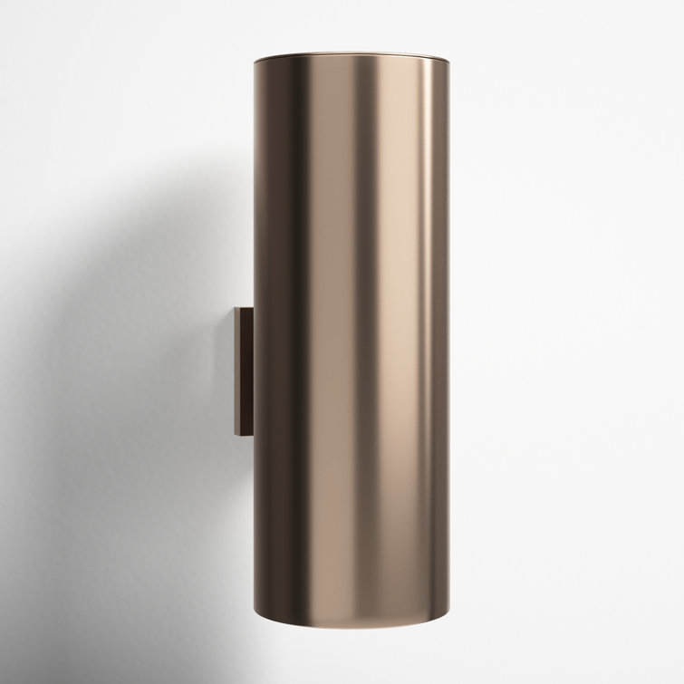 Bronze Cylinder Dimmable Outdoor Wall Sconce