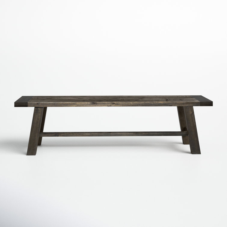 Salvaged Gray Acacia Wood Rustic Dining Bench