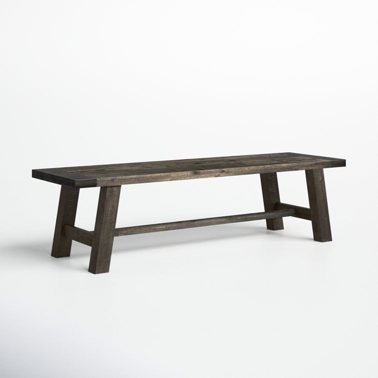 Salvaged Gray Acacia Wood Rustic Dining Bench