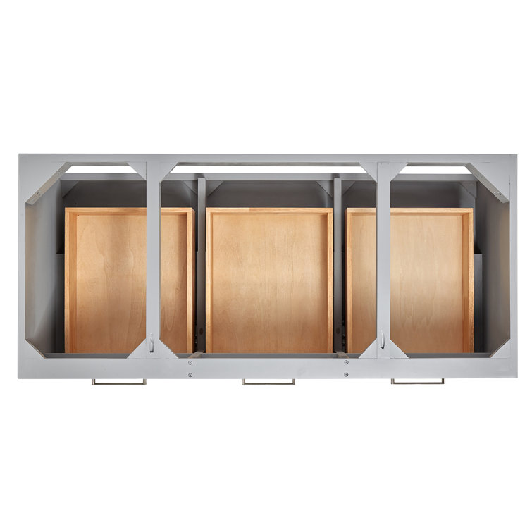 Hutton 48" Gray Wall-Mount Vanity with Carrara Quartz Top