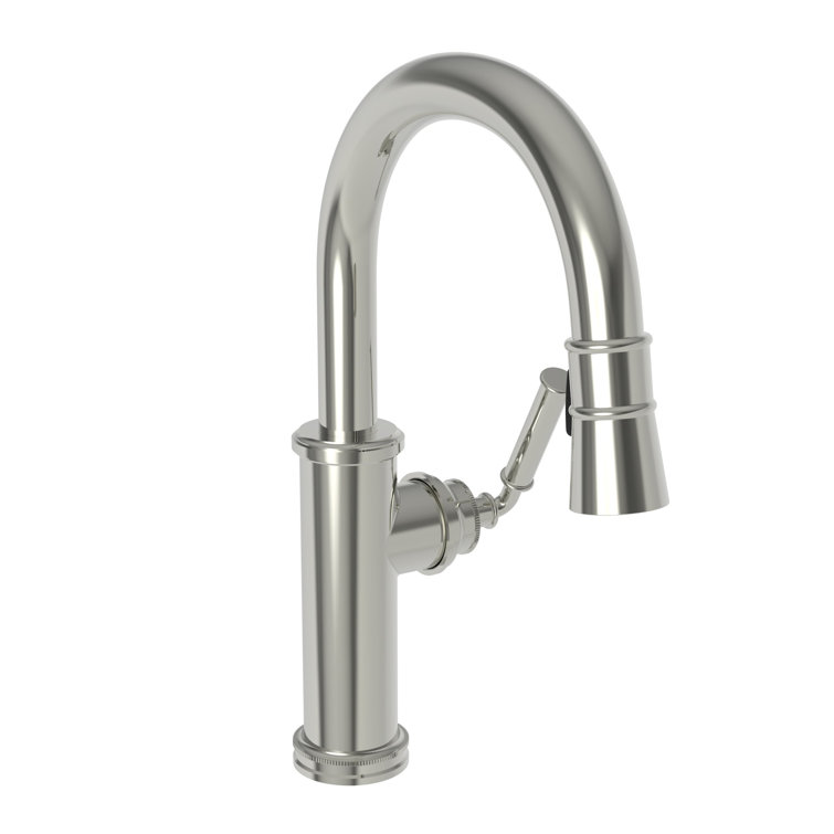 Polished Nickel Single Handle Pull Down Bar Faucet