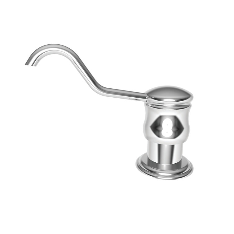 Polished Chrome Solid Brass Soap and Lotion Dispenser