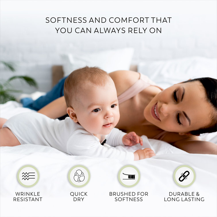 Queen Light Gray Cotton Blend Percale Sheet Set