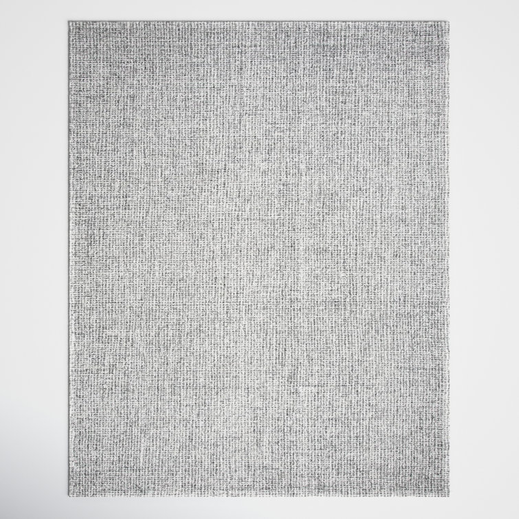Gray Hand-Tufted Wool Rectangular 8' x 10' Rug