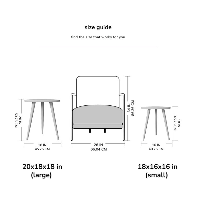 Natural Mango Wood Triangular 3-Leg End Table