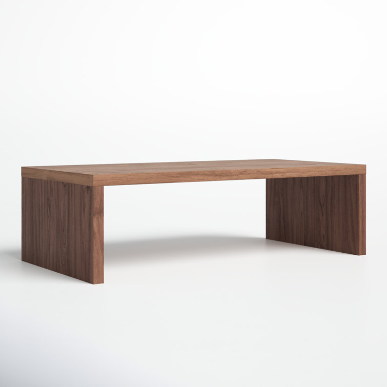 Walnut Rectangular Sled Base Coffee Table