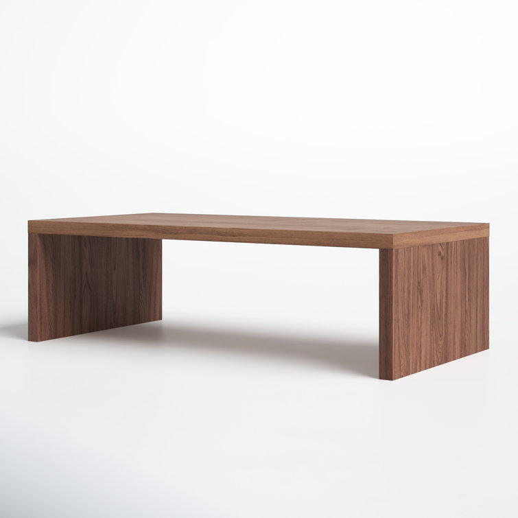 Walnut Rectangular Sled Base Coffee Table