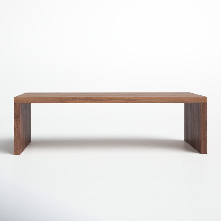 Walnut Rectangular Sled Base Coffee Table