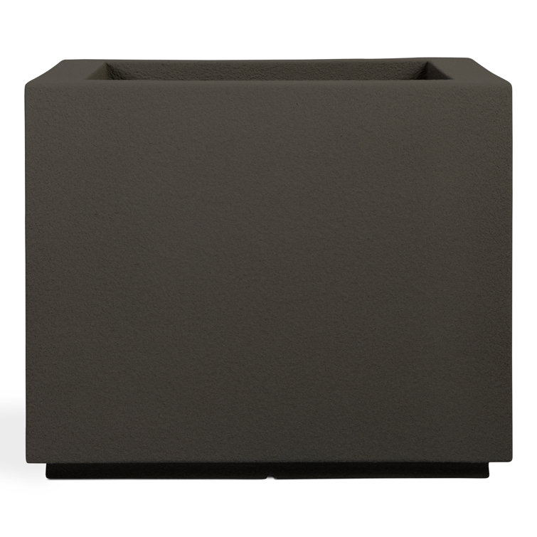 Monterray Slate Gray Square Polymer Extra Large Outdoor Planter