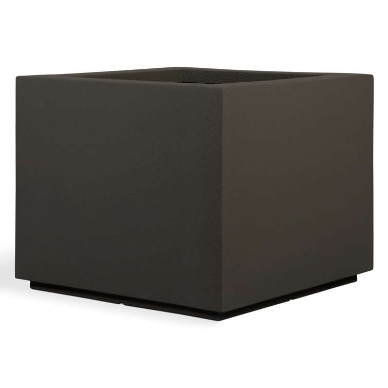 Monterray Slate Gray Square Polymer Extra Large Outdoor Planter
