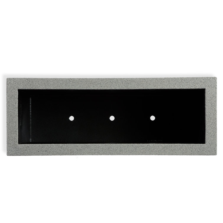 Gray Granite Extra Large Rectangular Polymer Planter