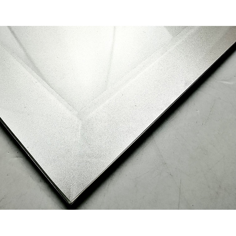 Glossy Gray 8'' x 8'' Beveled Glass Wall Tile