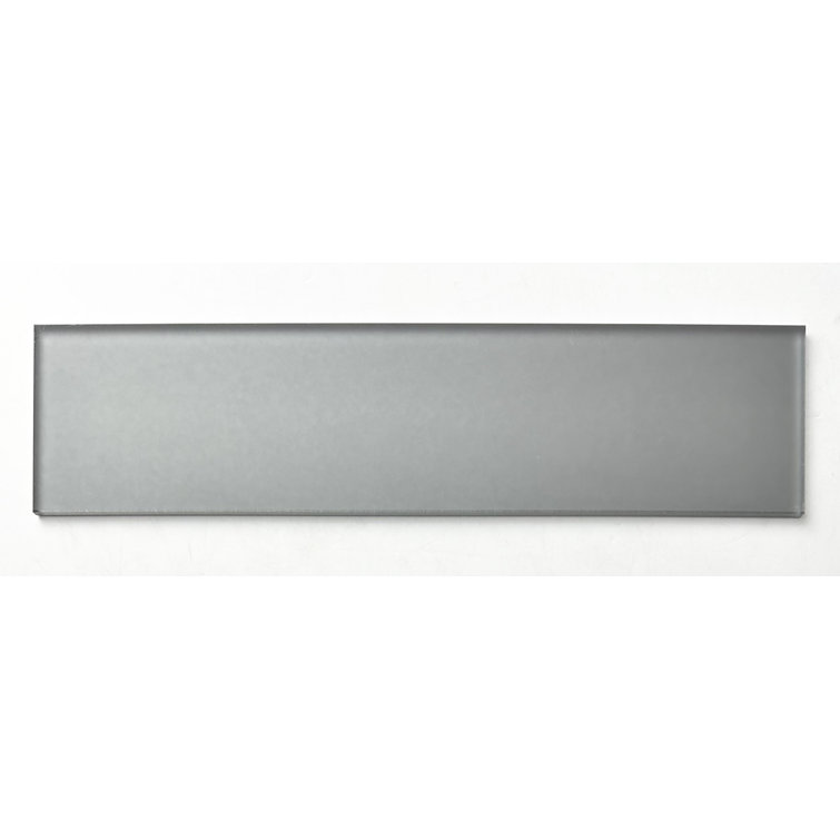 Gray Matte Glass Subway Wall Tile 3x12