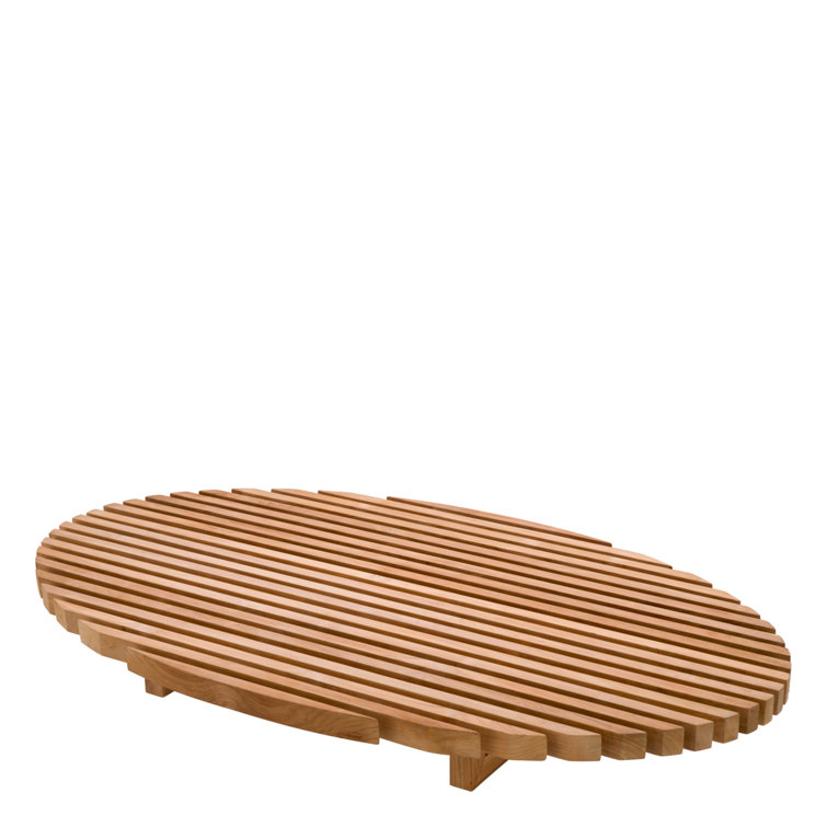 Anjuna Natural Teak Oval Outdoor Coffee Table