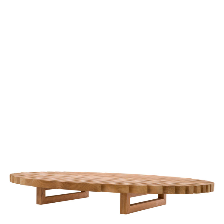 Anjuna Natural Teak Oval Outdoor Coffee Table