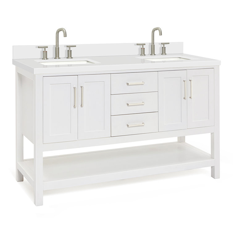 Magnolia 61" White Freestanding Single Bathroom Vanity Set