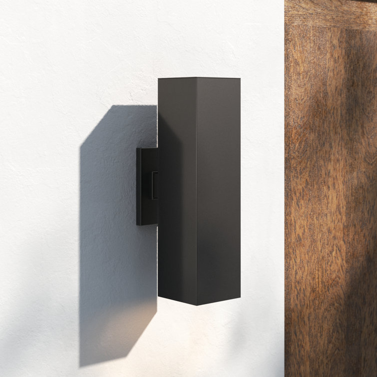 Bronze Rectangular Aluminum Outdoor Wall Light