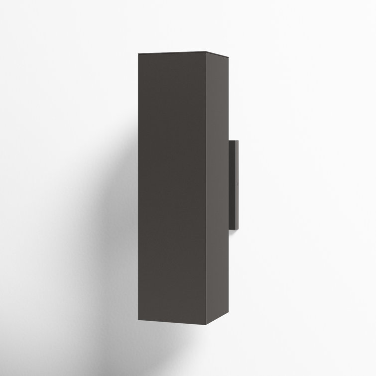 Bronze Rectangular Aluminum Outdoor Wall Light