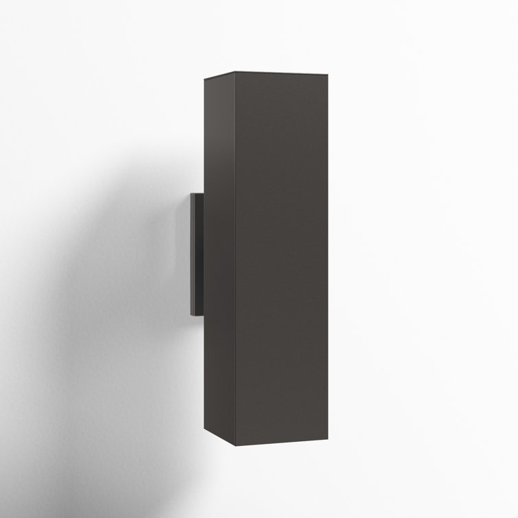 Bronze Rectangular Aluminum Outdoor Wall Light