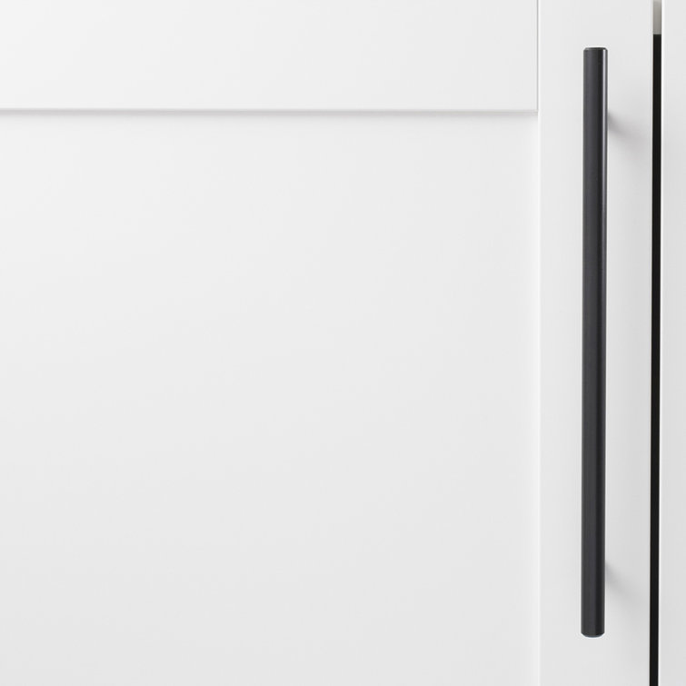 Matte Black Steel Modern Bar Pull Handles with Mounting Hardware