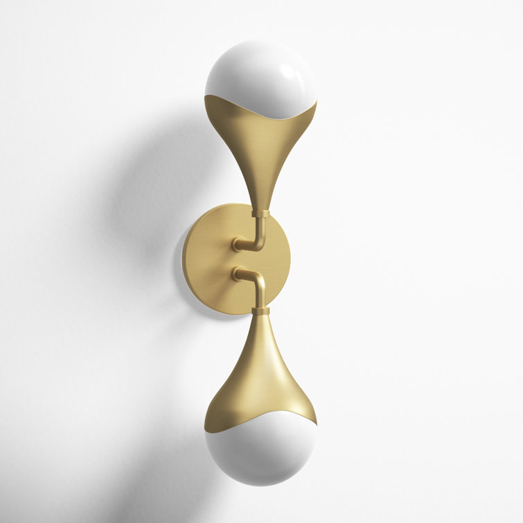 Ariana Aged Brass Dual-Light Dimmable Bath Sconce