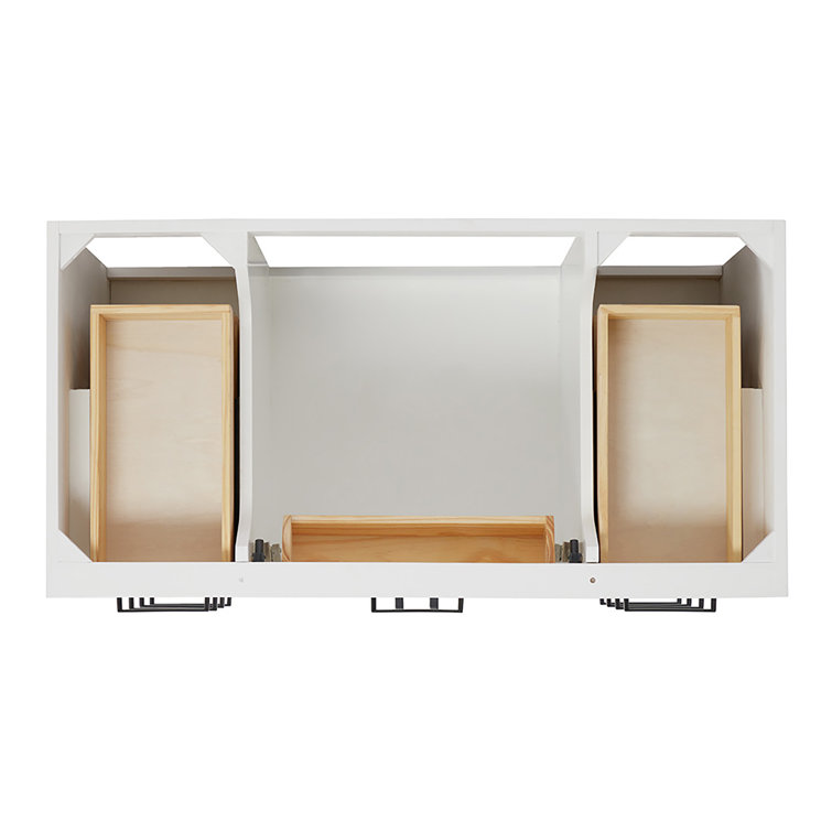 42'' White Wood Freestanding Single Bathroom Vanity Base
