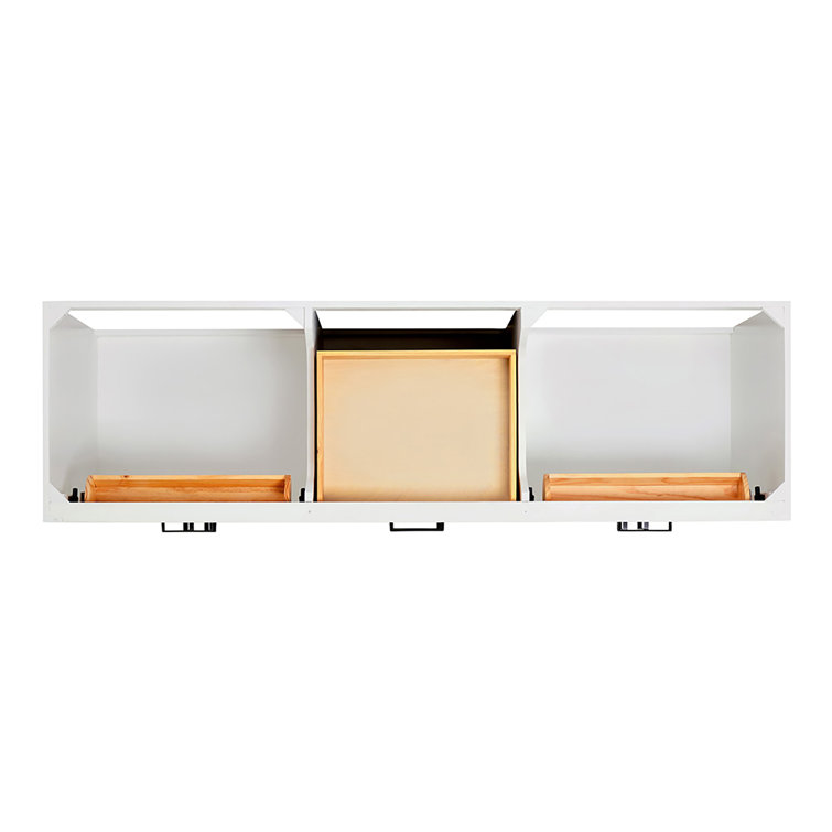 Hepburn 72" White Wood Double Freestanding Vanity Cabinet