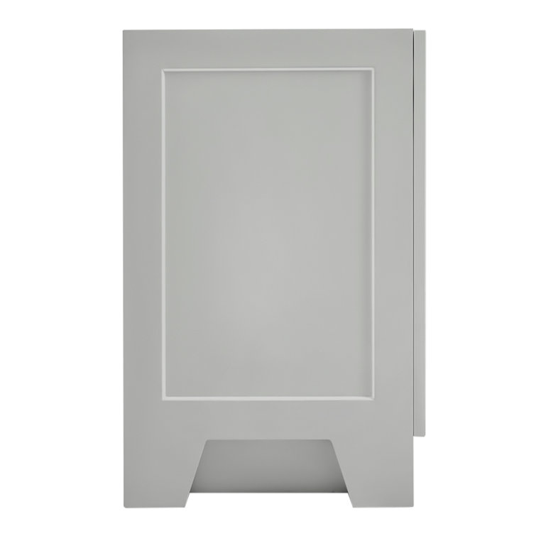 Gray 42'' Freestanding Wood Bathroom Vanity Base with Brass Hardware