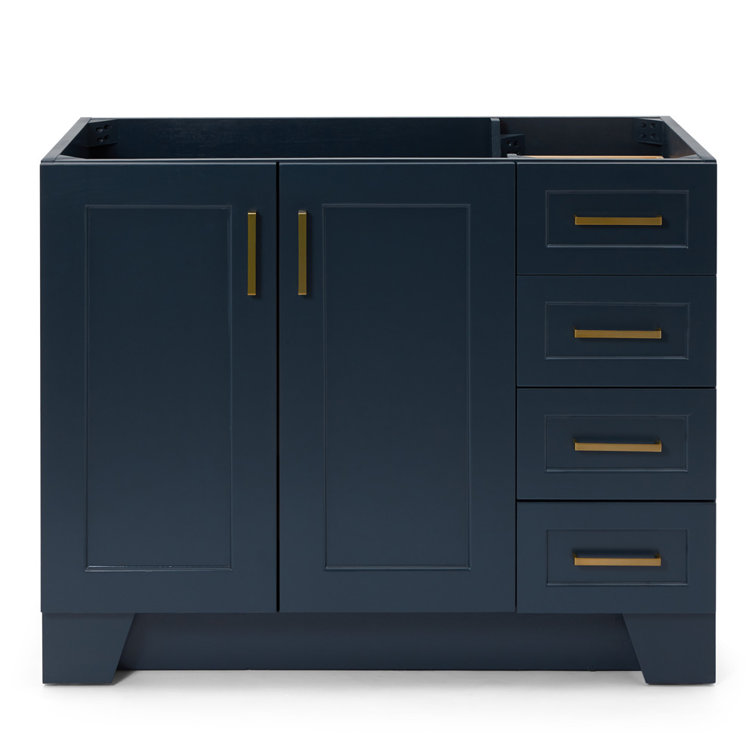 Midnight Blue 42'' Freestanding Wood Bathroom Vanity Base