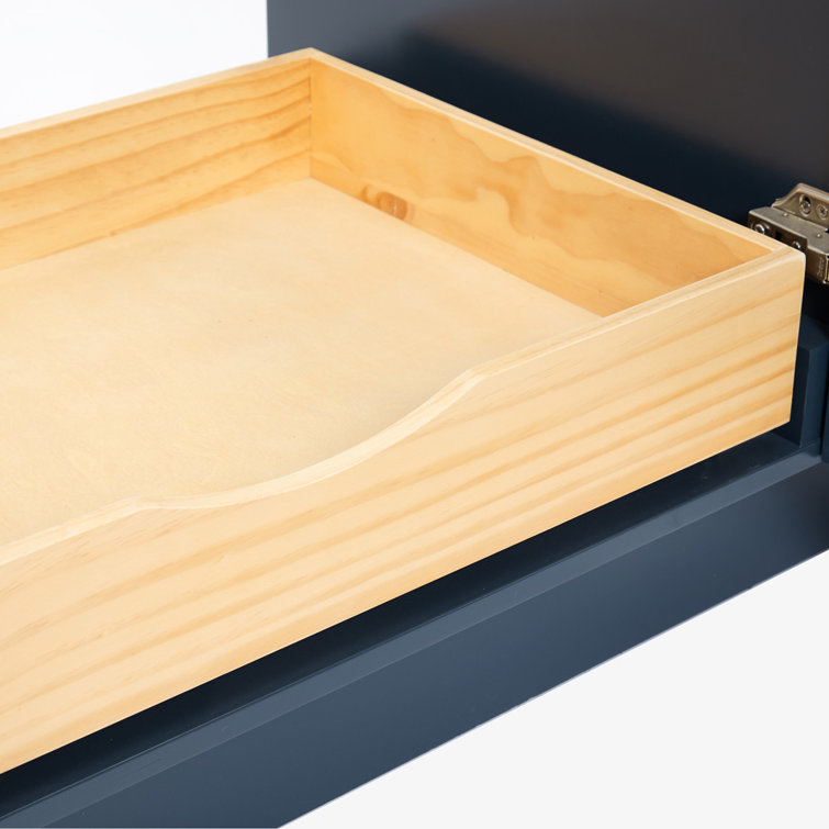 Midnight Blue 42'' Freestanding Wood Bathroom Vanity Base