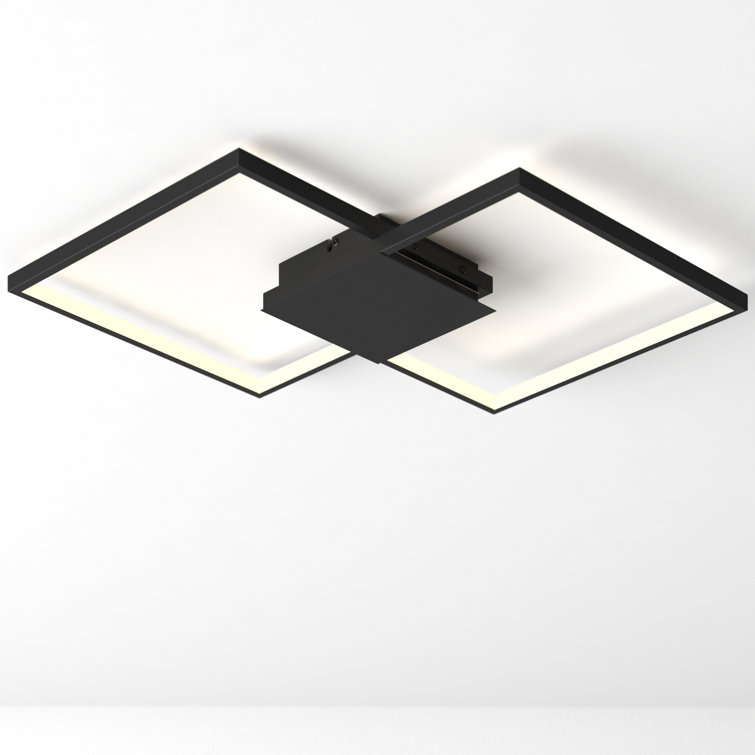 Milanius Matte Black Aluminum 24W LED Wall/Ceiling Light