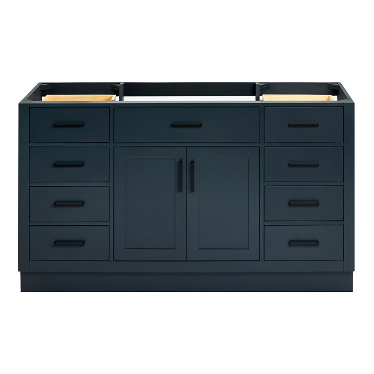 Midnight Blue 60" Freestanding Hardwood Bathroom Vanity