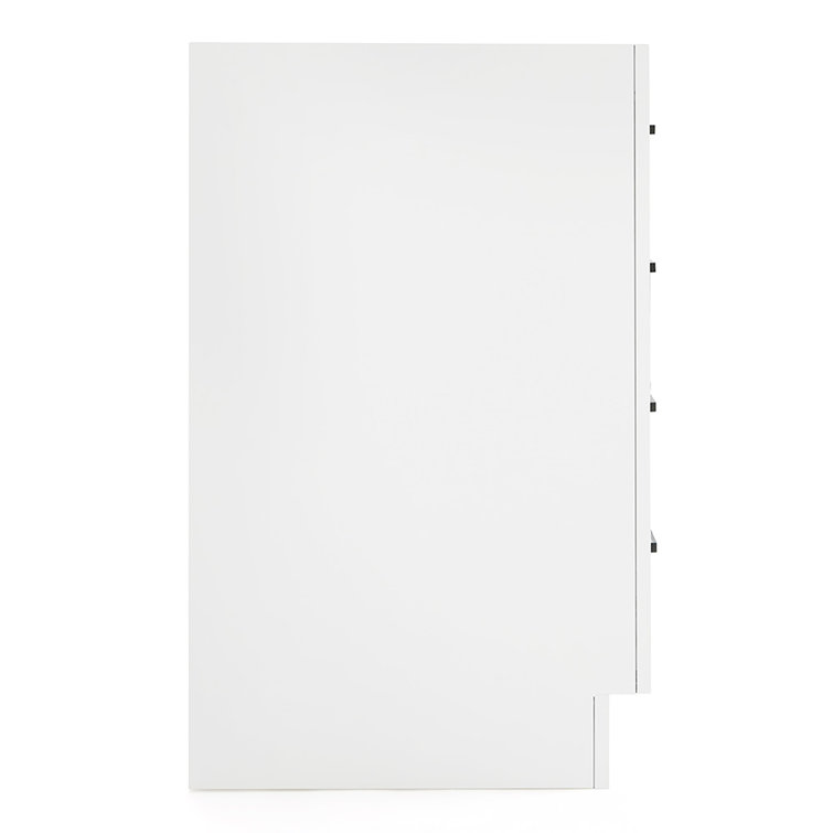 60'' White Hardwood Single Freestanding Bathroom Vanity Base