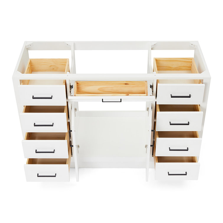White 54'' Freestanding Single Bathroom Vanity Base