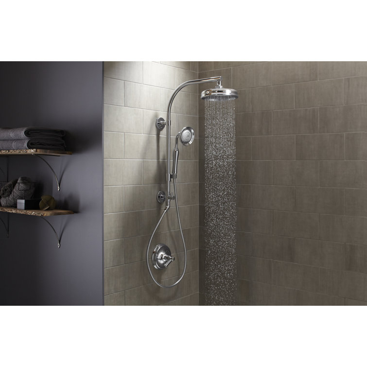 Polished Chrome Wall-Mount Arch Shower Column