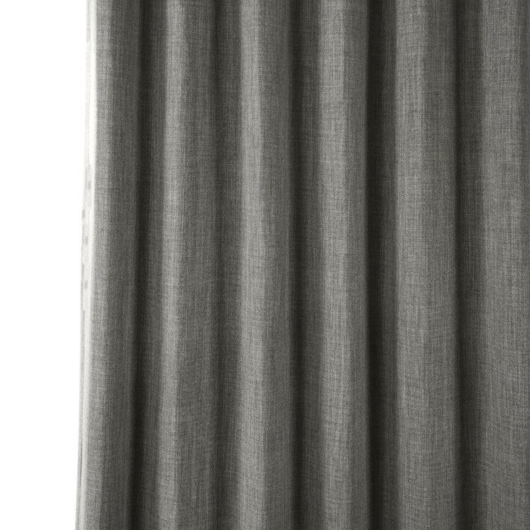 Dandelion Gold Faux Linen Blackout Curtain Panel, 100" x 84"