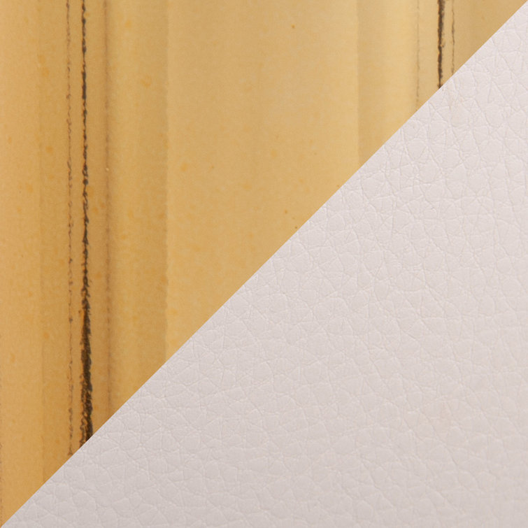 Cream Upholstered Swivel Counter Stool with Gold Metal Frame
